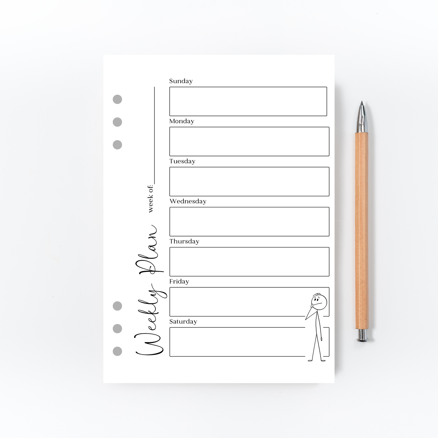 Weekly Plan Page for Bullet Journal