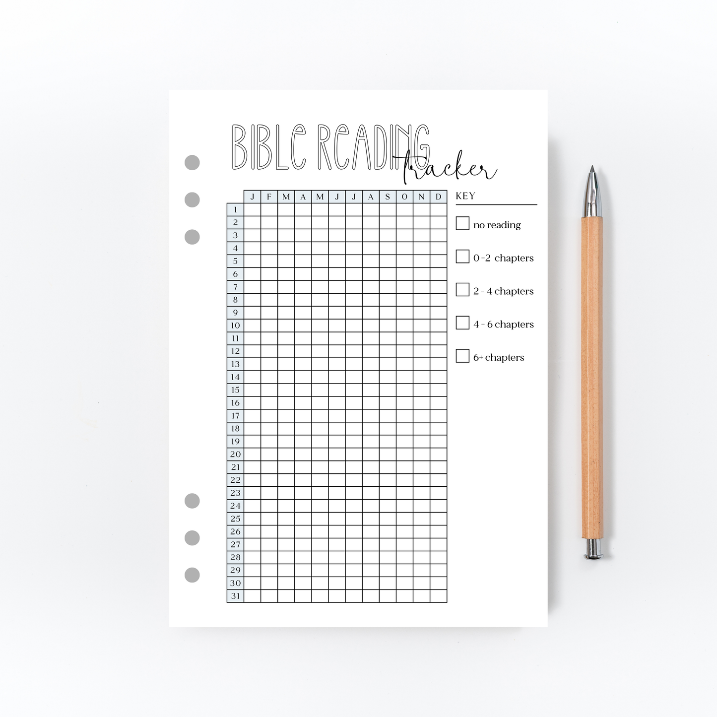 Bible Reading Tracker Page for Bullet Journal