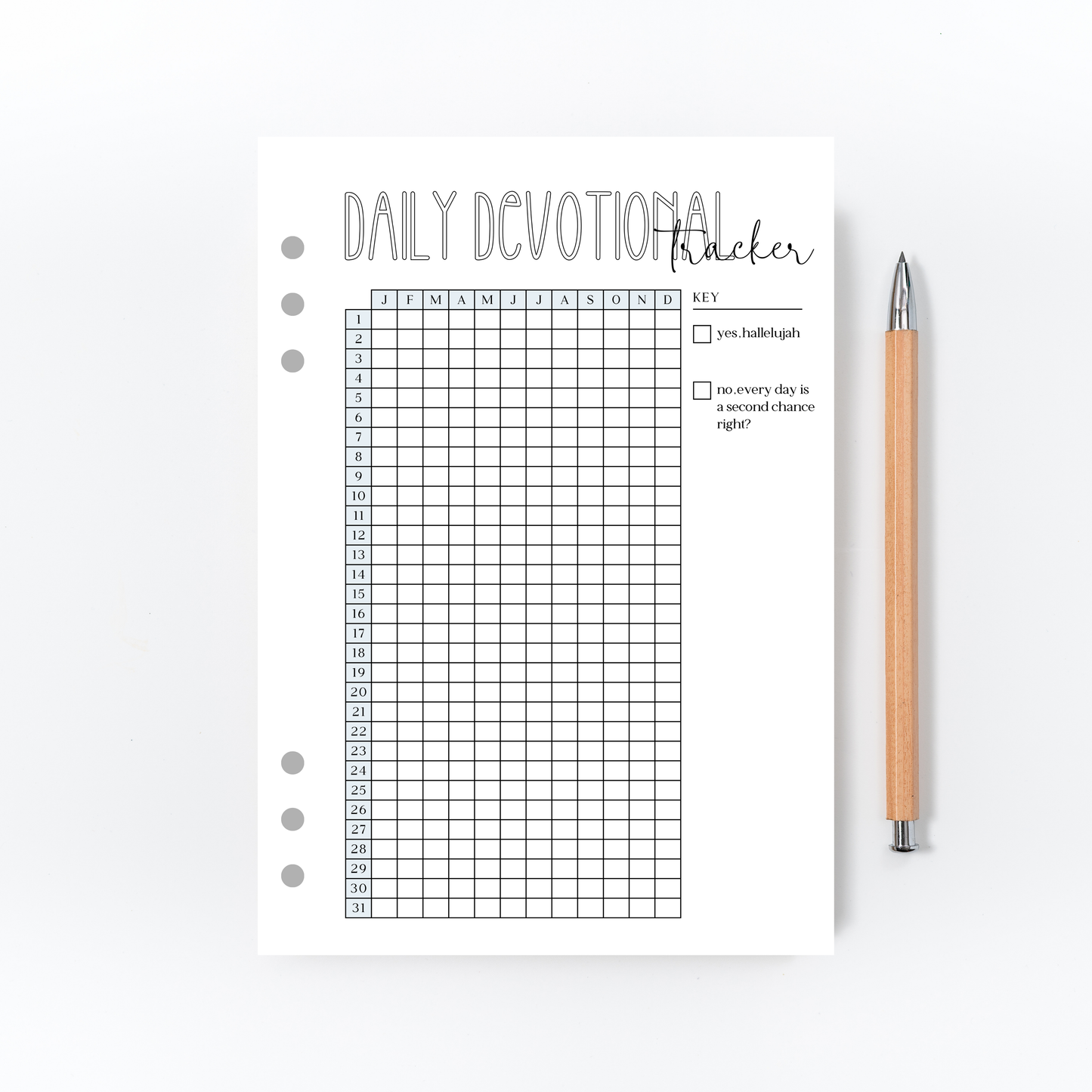 Daily Devotional Page for Bullet Journal