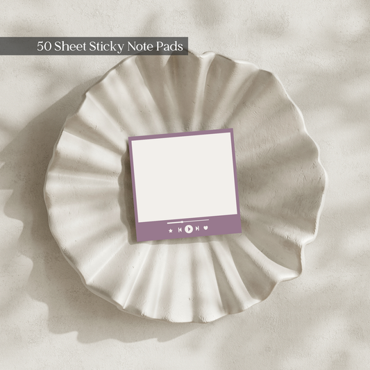 Playlist Themed: 50 Sheet Post-It Note Notepad