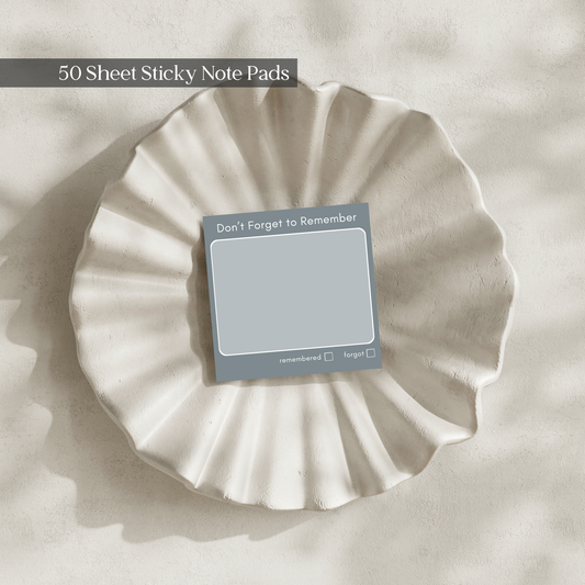 Don't Forget to Remember: 50 Sheet Post-It Note Notepad