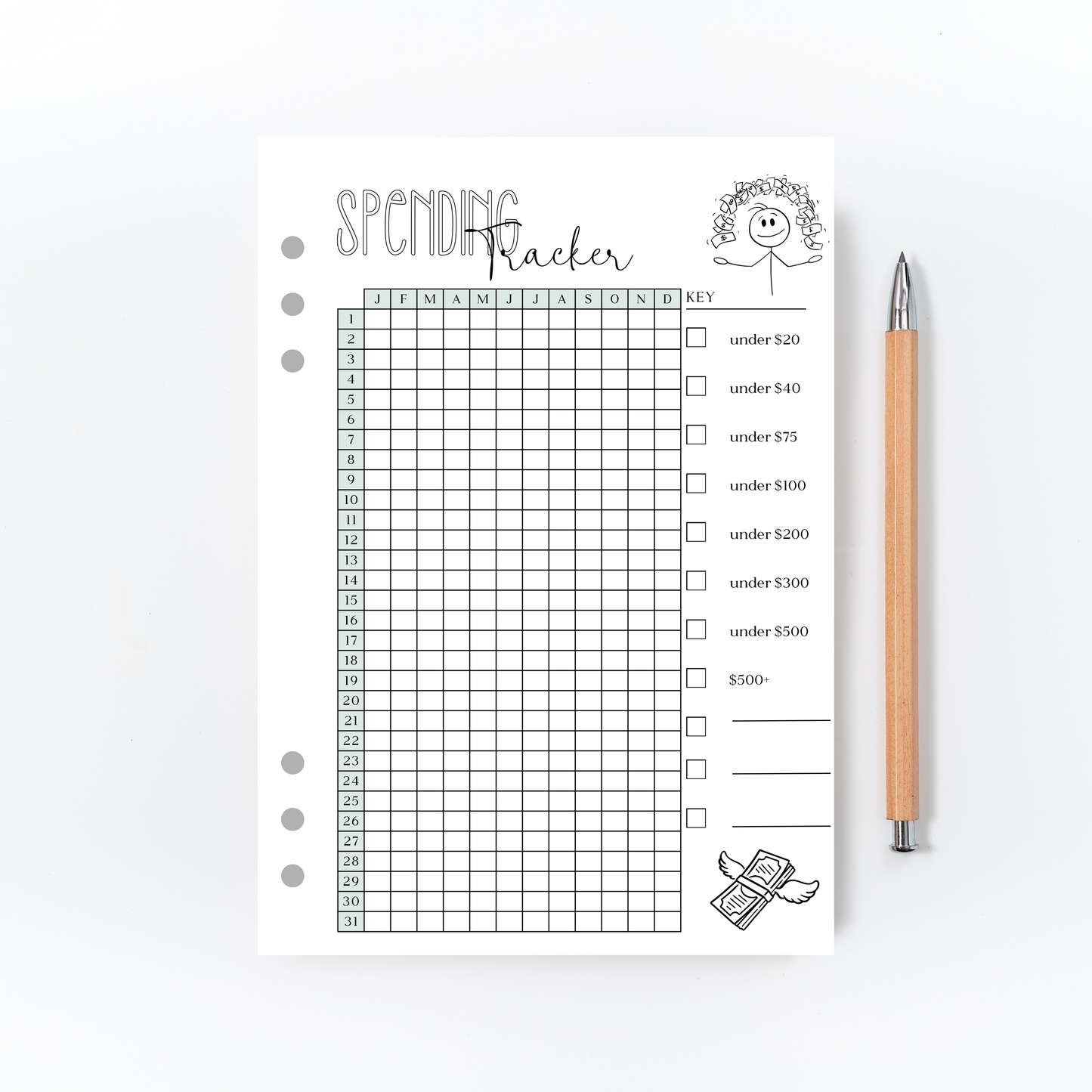 Spending Tracker for Bullet Journal