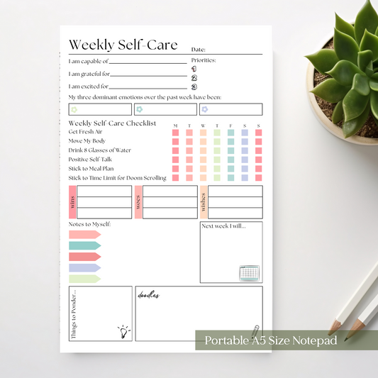 Self-Care Planner Notepad