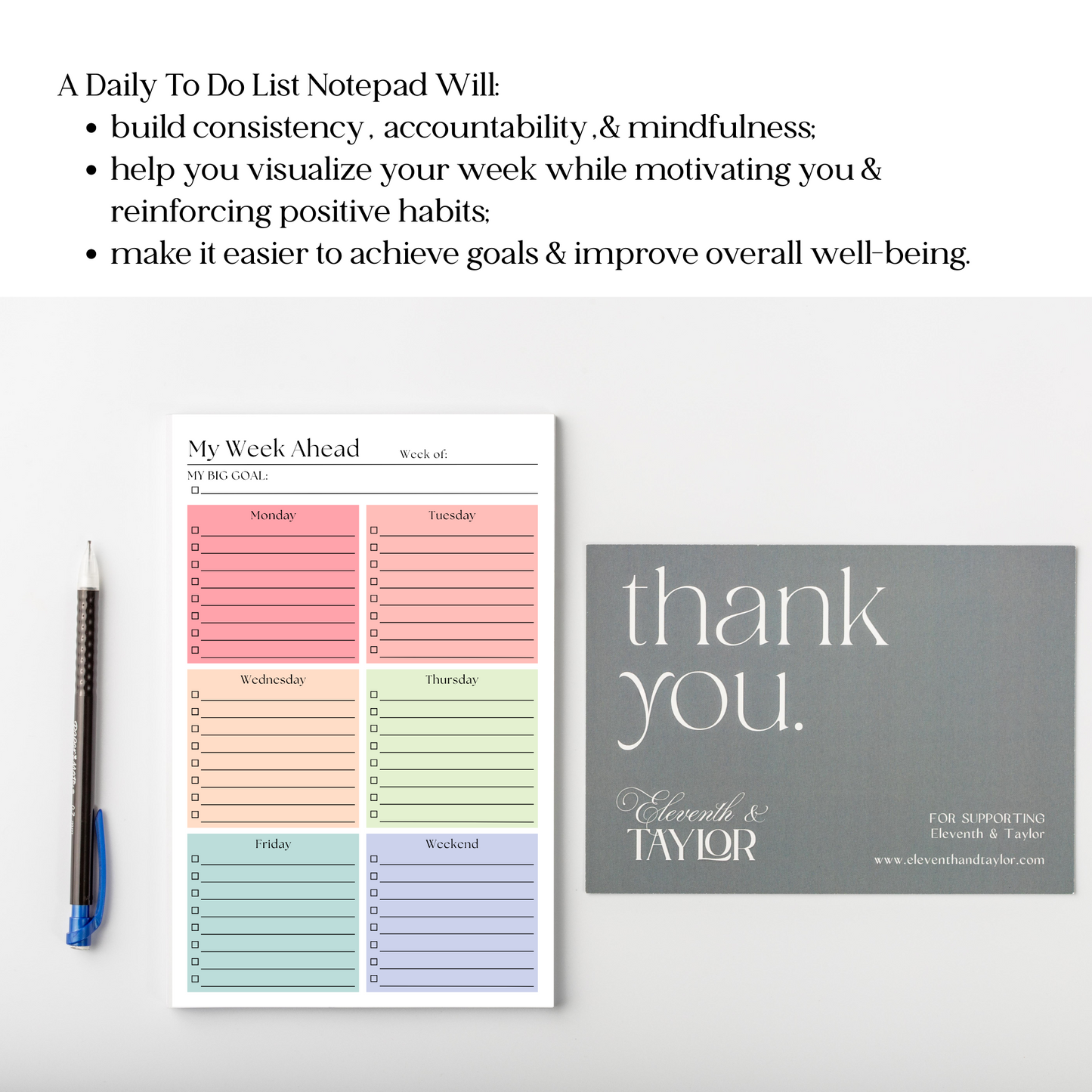 Weekly Planner Notepad