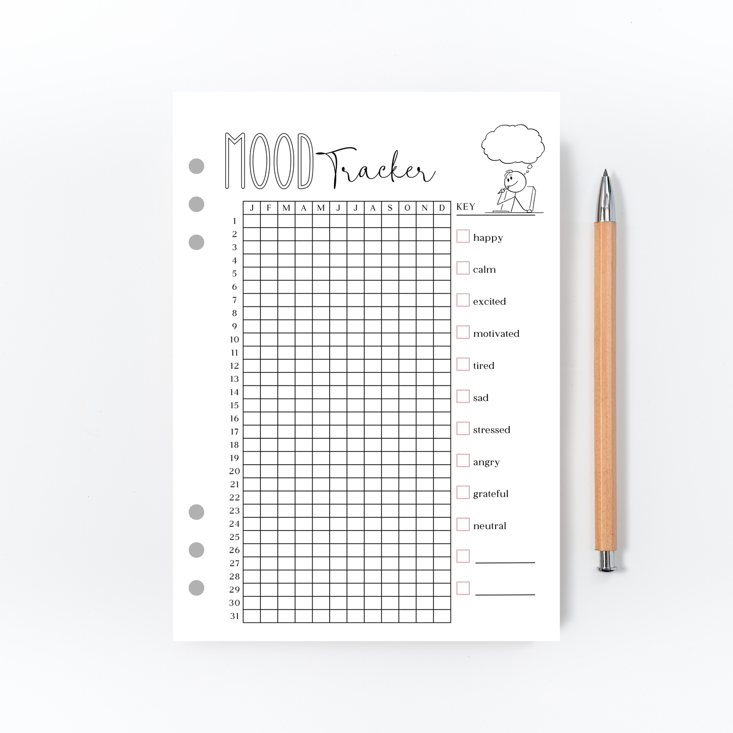 Mood Tracker for Bullet Journal