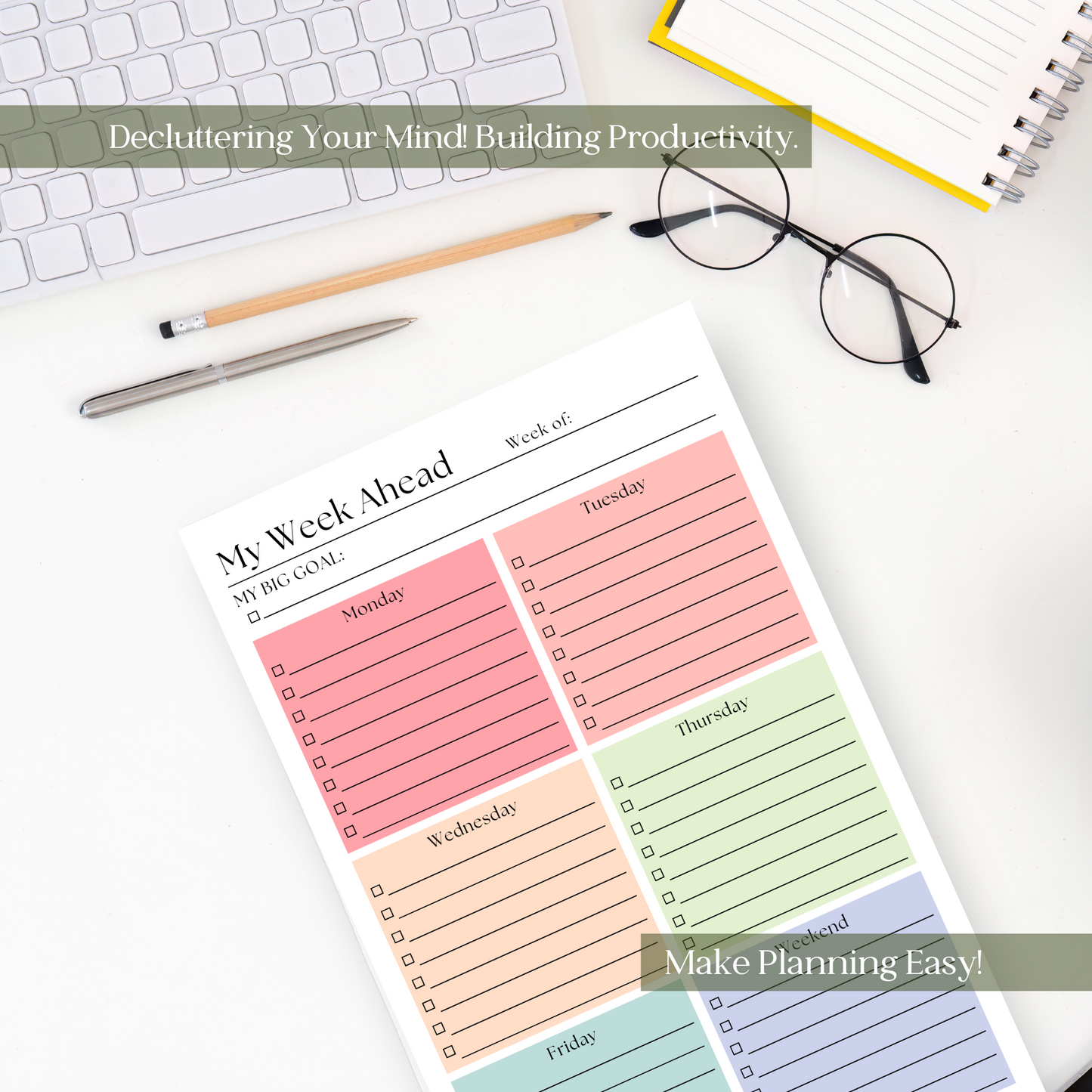 Weekly Planner Notepad
