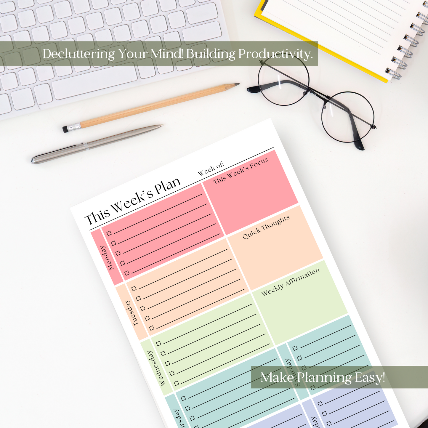 Weekly Planner Notepad