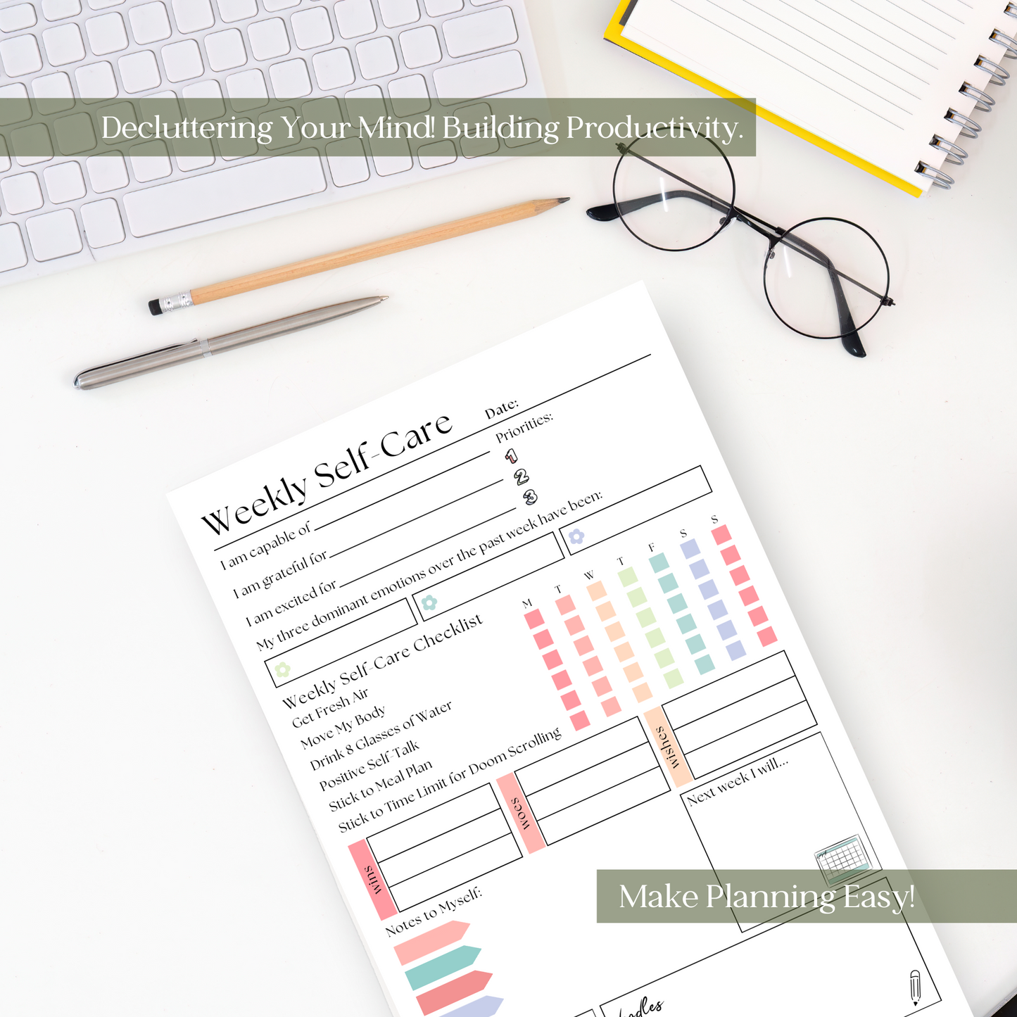 Self-Care Planner Notepad