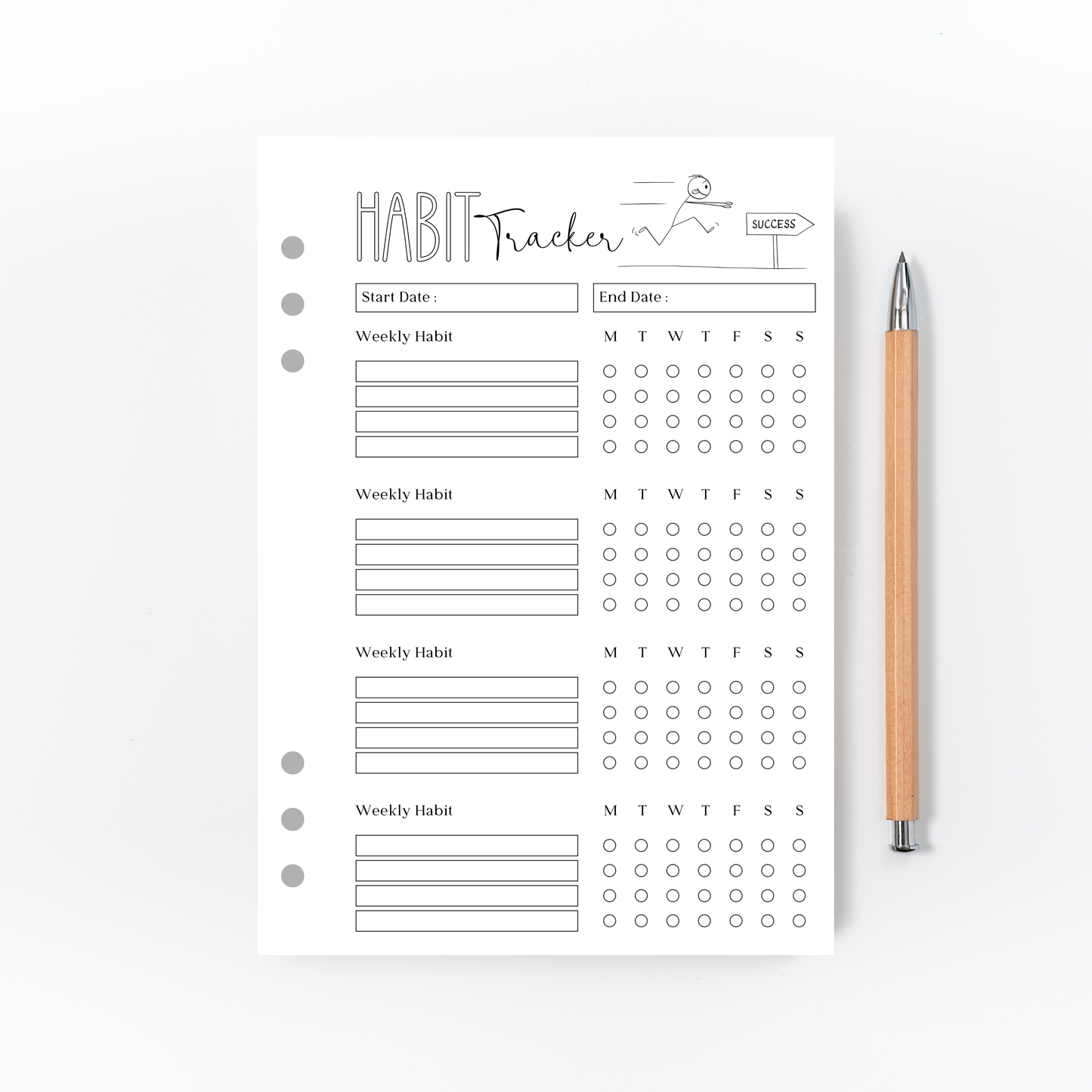 Monthly Habit Tracker for Bullet Journal