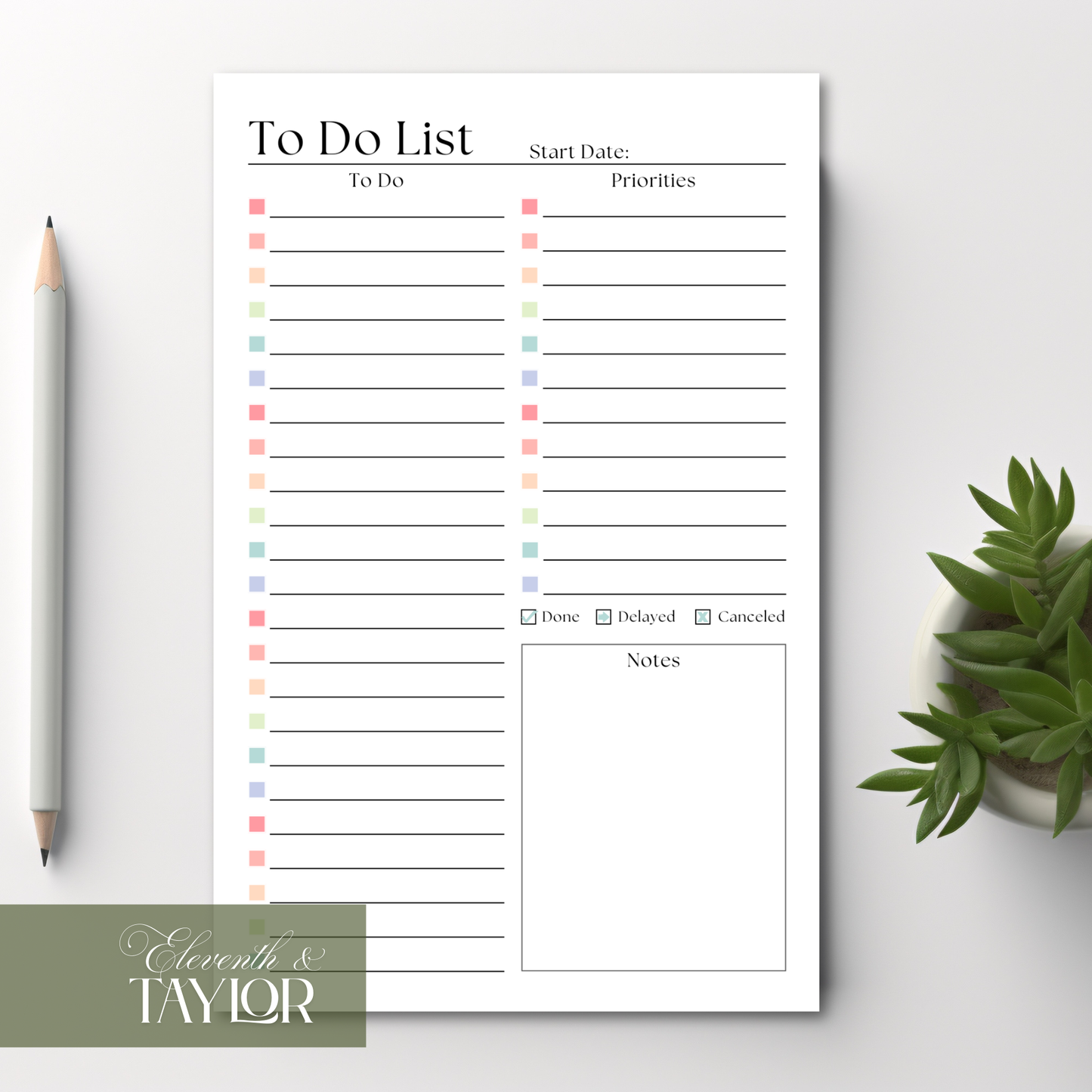 To Do List Notepad