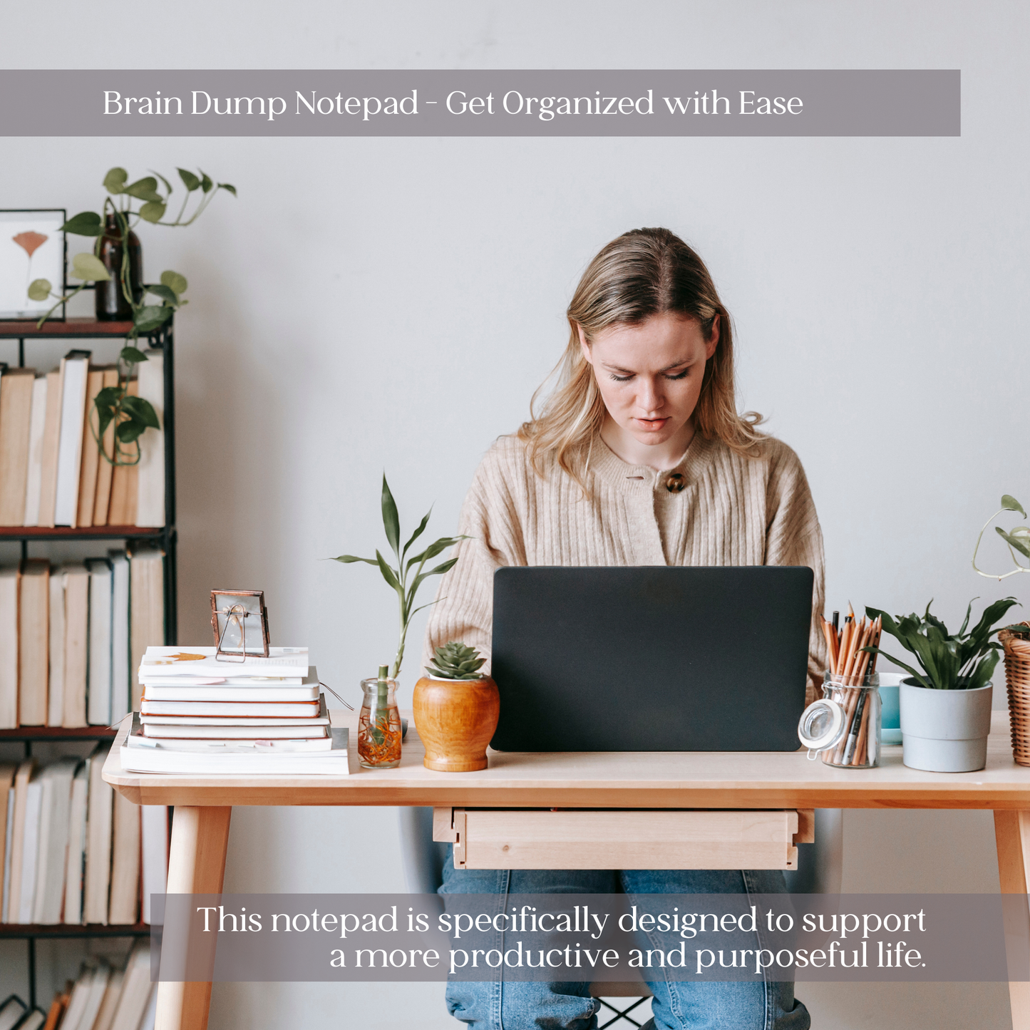 Brain Dump Planner Notepad in Pink