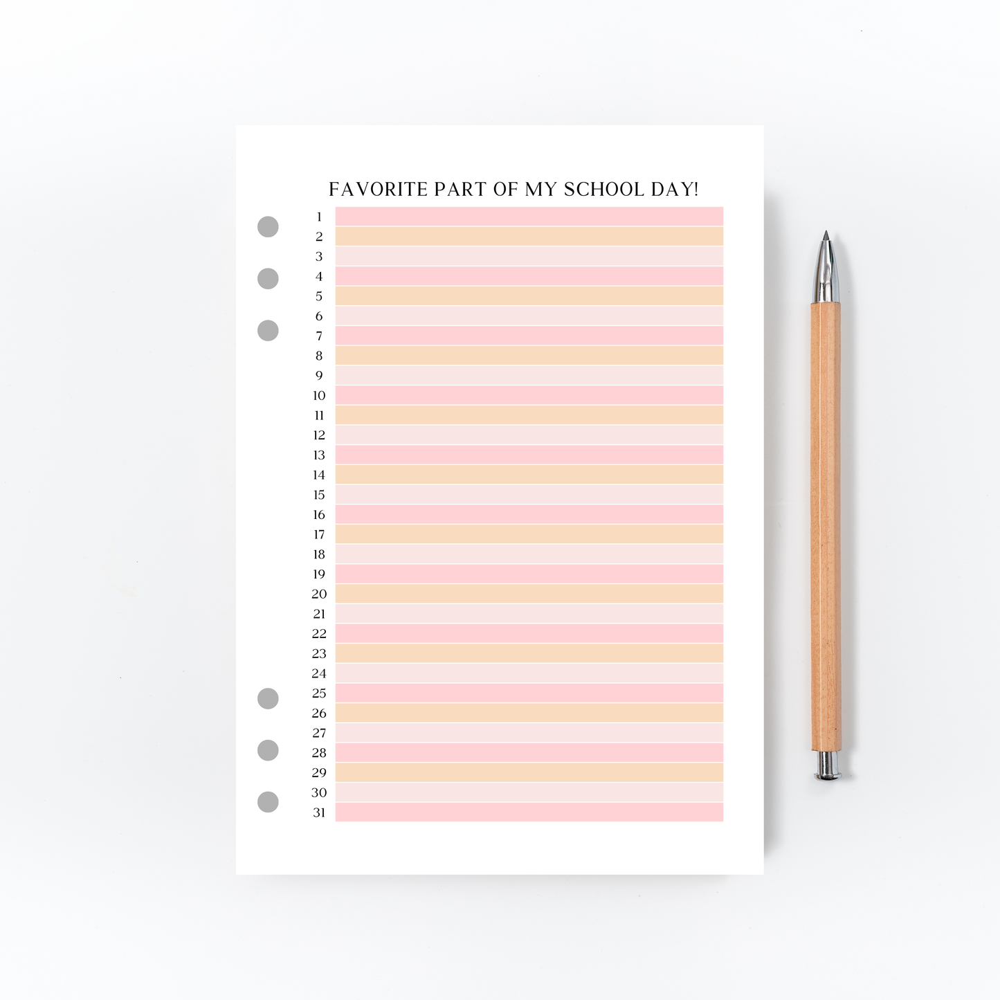 My Favorite Part of the Day Page for Bullet Journal