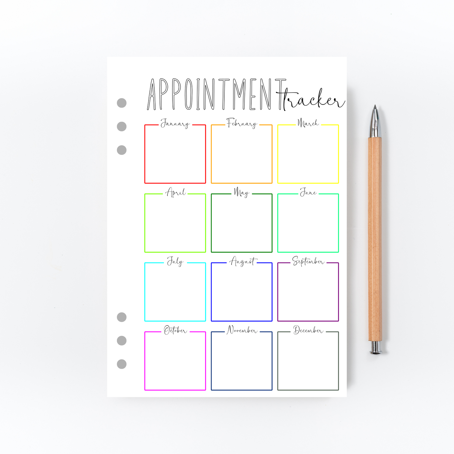 Appointment Tracker Page for Bullet Journal