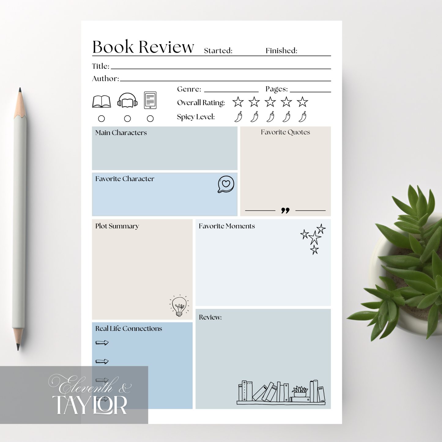 Book Review Notepad
