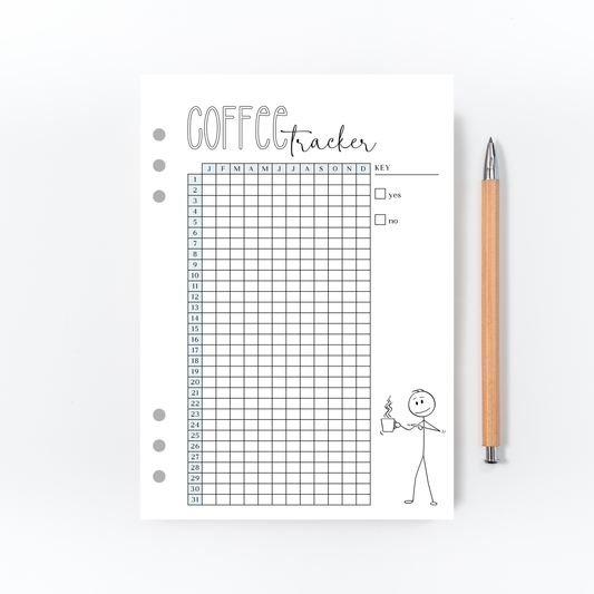 Coffee Tracker Page for Bullet Journal