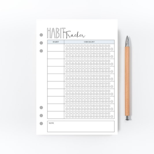 Habit Tracker Page for Bullet Journal