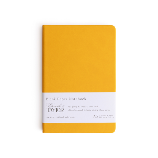 Hard Cover Blank Page Journal: 120gsm Paper