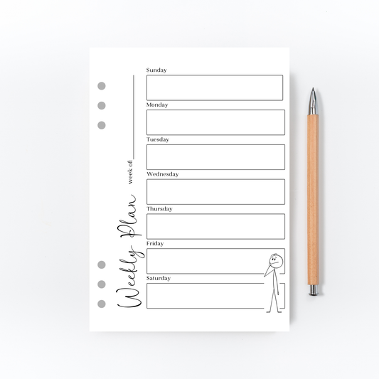 Weekly Plan Page for Bullet Journal