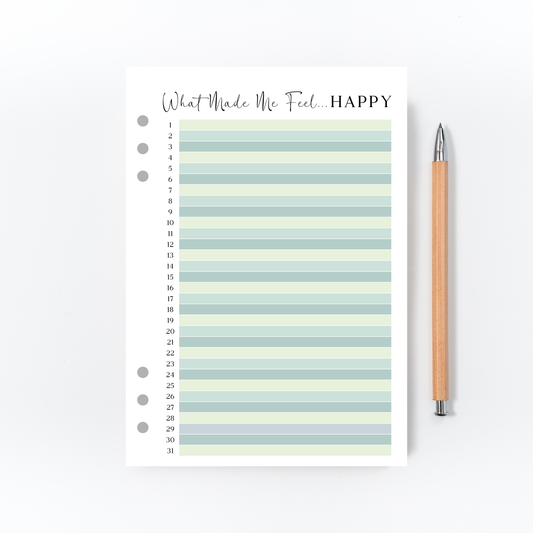 What Made Me Feel Happy Page for Bullet Journal
