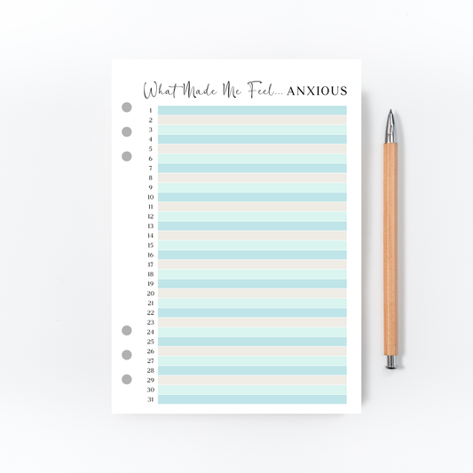 What Made Me Feel Anxious Page for Bullet Journal