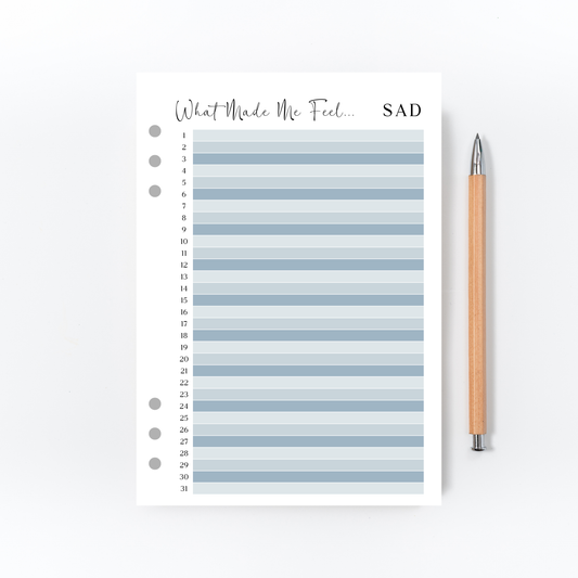 What Made Me Feel Sad Page for Bullet Journal