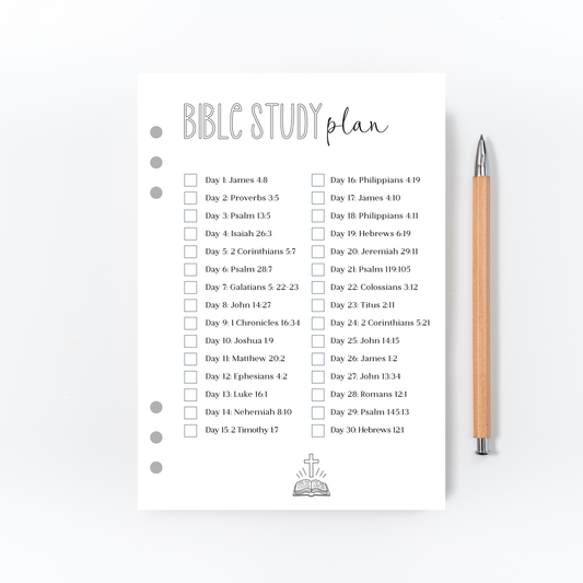 Bible Study Plan Page for Bullet Journal
