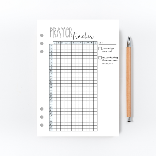 Prayer Tracker Page for Bullet Journal