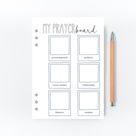 Prayer Board Page for Bullet Journal