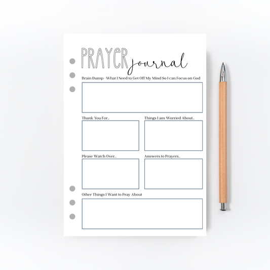 Prayer Journal Page for Bullet Journal