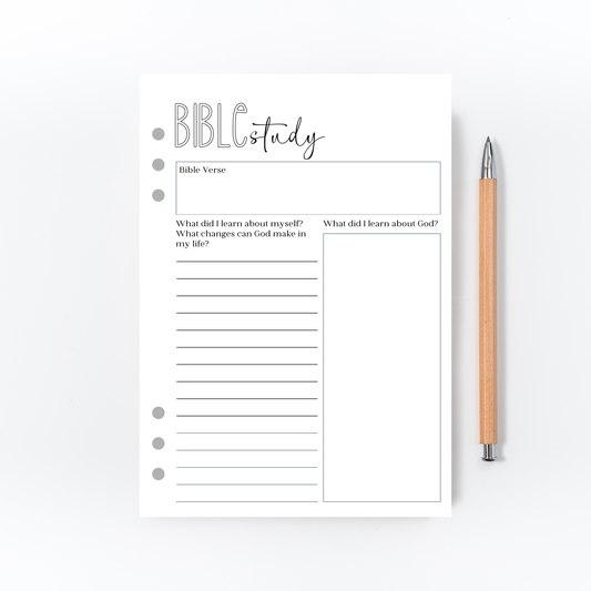 Bible Study Notes Page for Bullet Journal