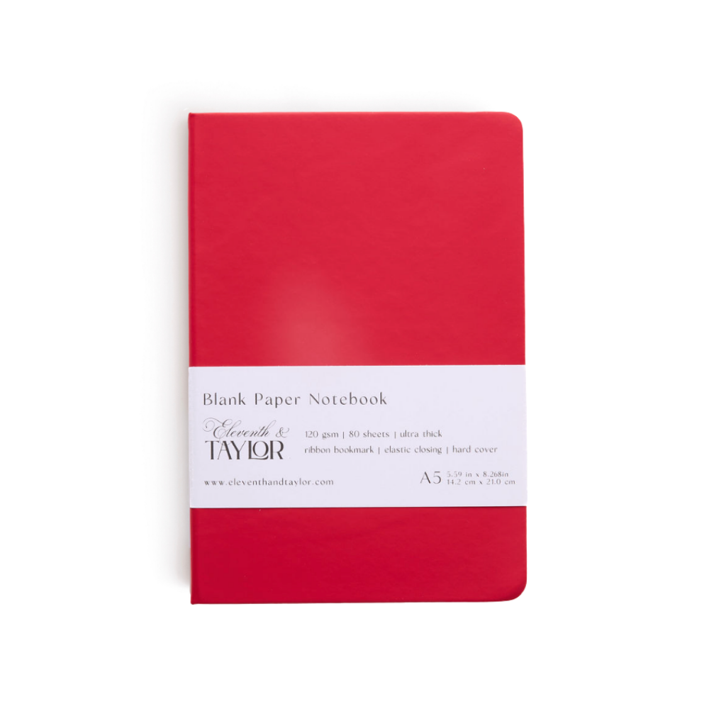 Ocean Blue Hard Cover Blank Page Journal: 120gsm Paper