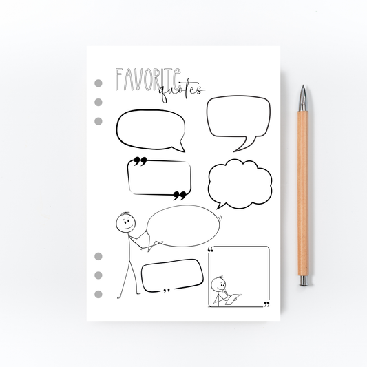 Favorite Quotes Page for Bullet Journal