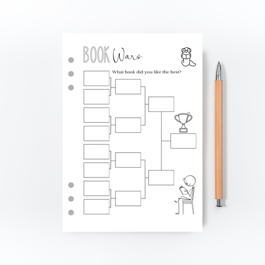 Book Wars Page for Bullet Journal