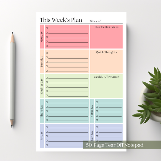 Weekly Planner Notepad