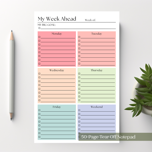 Weekly Planner Notepad