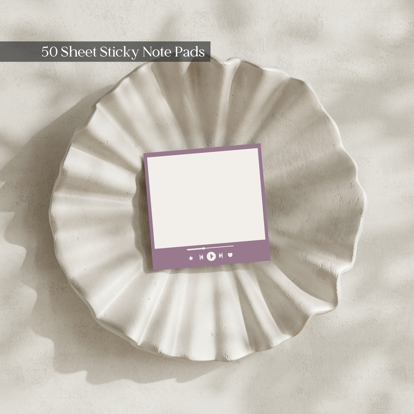 Playlist Themed: 50 Sheet Post-It Note Notepad