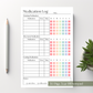 Medication & Vitamin Log Notepad