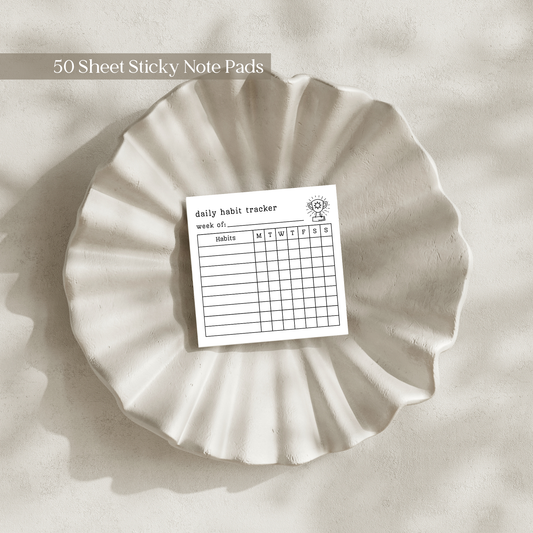 Daily Habit Tracker: 50 Sheet Post-It Note Notepad