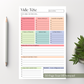 French Language Brain Dump Planner Notepad