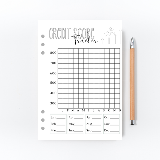 Credit Score Tracker for Bullet Journal