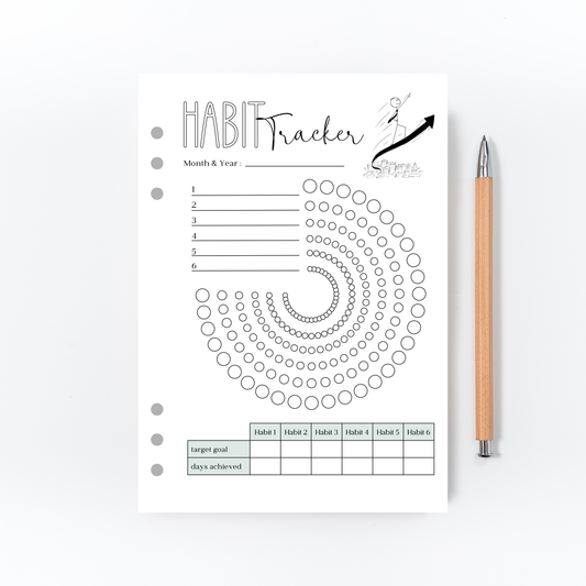 Habit Tracker Wheel for Bullet Journal