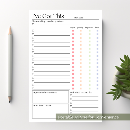 I've Got This! To Do List Notepad