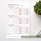Medication & Vitamin Log Notepad