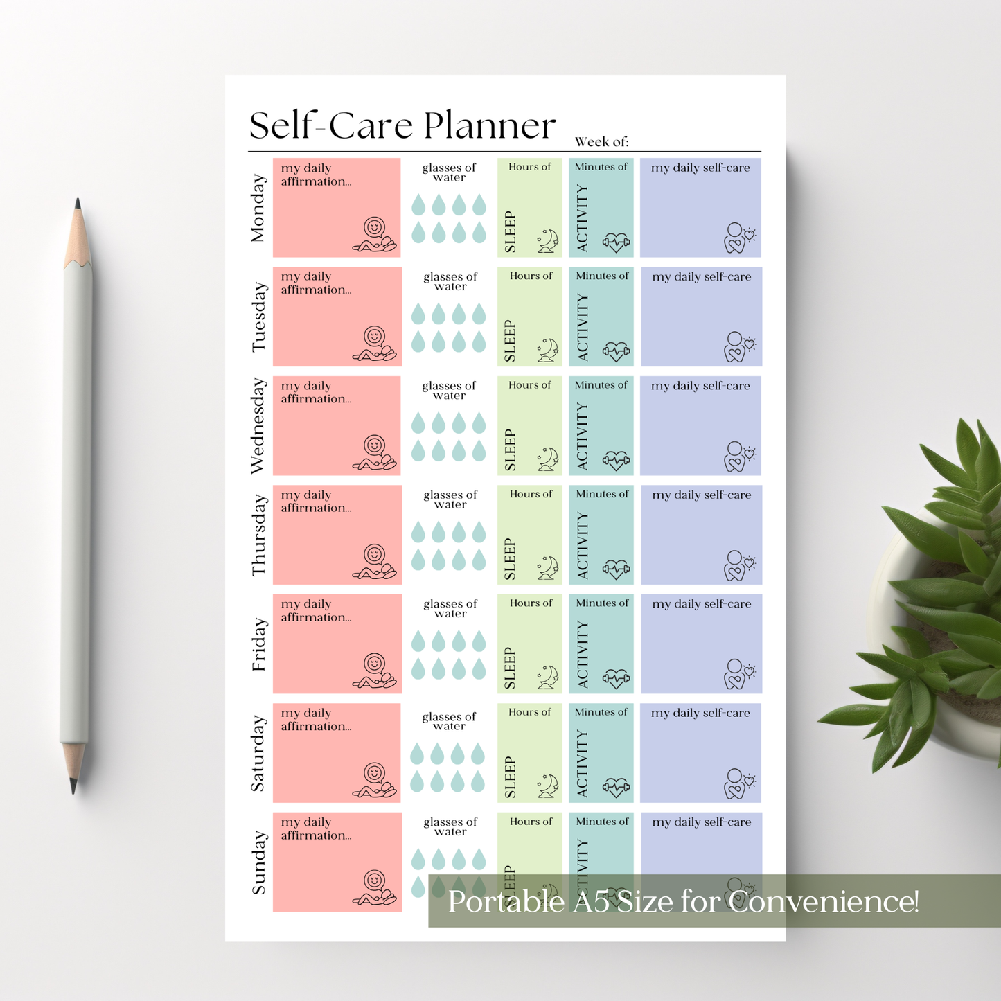 Self-Care Planner Notepad