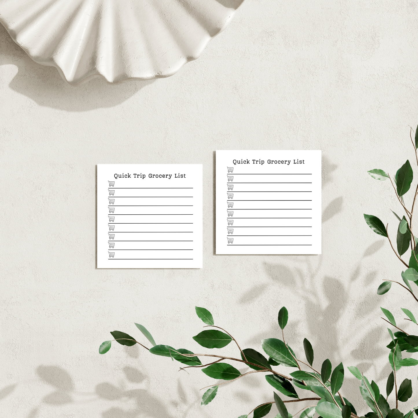 Quick Trip Grocery List: 50 Sheet Post-It Note Notepad