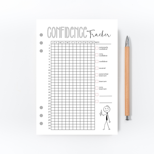 Confidence Tracker for Bullet Journal
