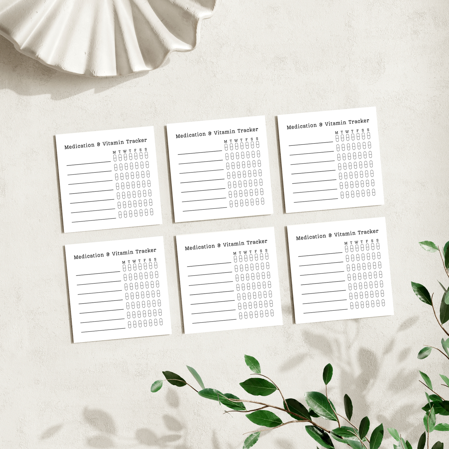 Medication and Vitamin Log: 50 Page Tear-Off Notepad