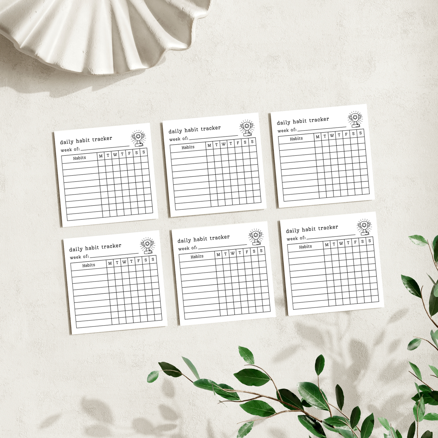 Daily Habit Tracker: 50 Sheet Post-It Note Notepad