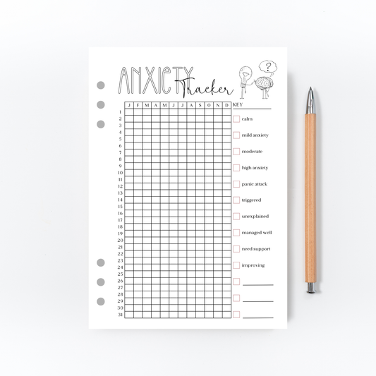 Anxiety Tracker for Bullet Journal
