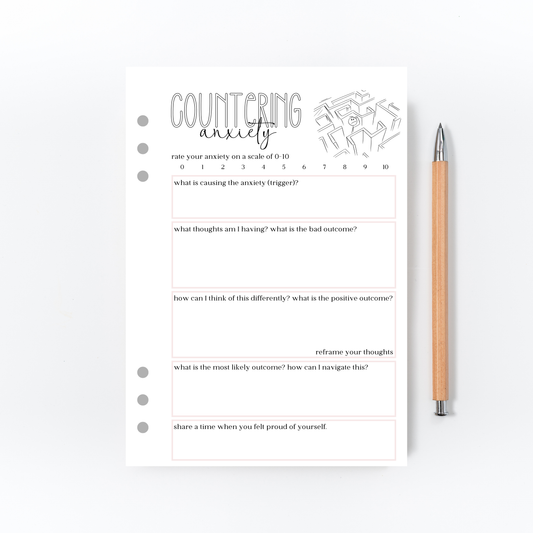 Countering Anxiety Planner for Bullet Journal